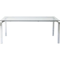 Kare Eettafel Lorenco Chrome 180x90cm