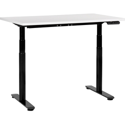 DESTINAS - Elektrisch bureau - Wit/Zwart - 120 cm - Spaanplaat