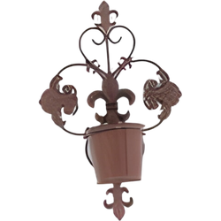 Wanddeco met pot 36x15x56 cm