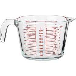 Alessandro Maatbeker - 1 liter - glas - litermaat - magnetronbestendig - Maatbekers