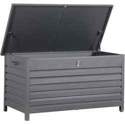 Cambridge kussenbox - aluminium -  141x73 cm - carbon black