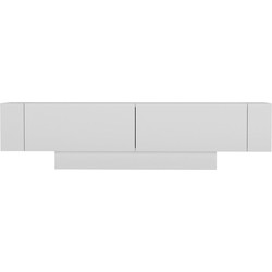 TV-meubel 2 deuren en 2 witte wandplanken L150 cm - Matera
