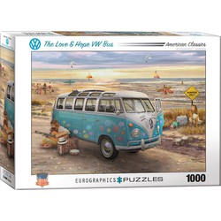 Eurographics Eurographics puzzel The Love & Hope VW Bus - Greg Giordano - 1000 stukjes