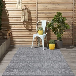 Caprenia Buitenkleed Donkergrijs vloerkleed - Indoor & Outdoor - 200 X 200 Rond CM