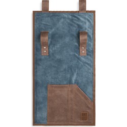 Knit Factory Dax Pocket - Wandkleed - Armleuning Organizer - Opbergzak voor bank - Jeans - 100x50 cm