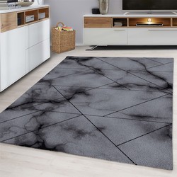 Tapijtenloods Parma Design Vloerkleed Grijs Laagpolig- 120x170 CM