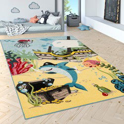 Kindervloerkleed - Eceria - Strand - Multi - 160x220 cm