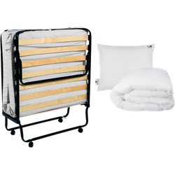 Troonz Slaapset One Deluxe - Opklapbed One Deluxe + Hoofdkussen Portofino + Portofino 4 seizoenen Dekbed 140x200