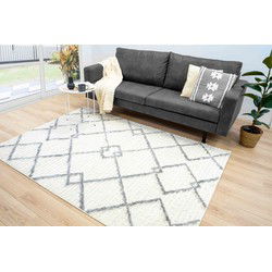 Sofia Modern Grijs / Crème vloerkleed - - 280 X 370 CM