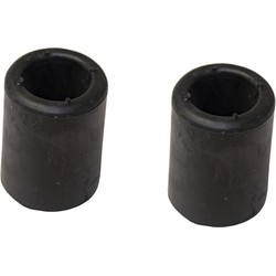 2x stuks rubberen deurbuffers / deurstoppers zwart 50 mm - Deurstoppers