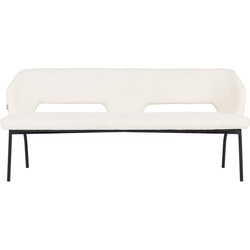 MUST Living Bench Bloom 190,86x190x57 cm, bouclé natural