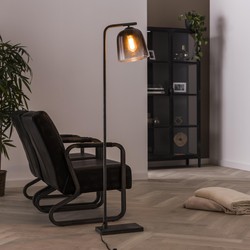 Hoyz - Vloerlamp Grey Shaded - 1 Lamp - Grijs/Zwart