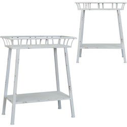 Clayre & Eef Plantentafel Grijs IJzer