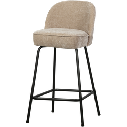 WOOOD Barstoel 65 cm 3D Vogue - Chenille - Zand - 89x50x55 cm