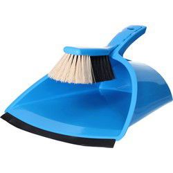 Stoffer en Blik - set - blauw - XL - 32 x 28 x 17 cm - binnen & buiten - Stoffer en blik