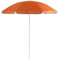 Strand/tuin parasol verstelbaar - oranje - nylon - 200 cm - Parasols