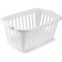 Plasticforte Wasmand - wit - kunststof - 60 x 40 x 26 cm - Wasmanden