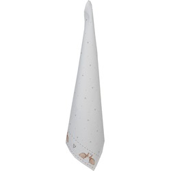 Clayre & Eef Theedoek  50x70 cm Wit Bruin Katoen Konijn Keukenhanddoek