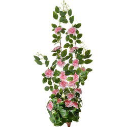 Clayre & Eef Kunstbloem Roze Groen Kunststof