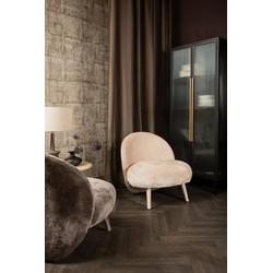 PTMD Fauteuil Eonas - 69x70x74 cm - Textiel - Bruin