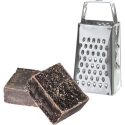 Ideas4seasons Amberblokjes/geurblokjes cadeauset - musk geur - inclusief mini rasp - Amberblokjes