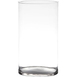Bloemenvaas Neville - helder transparant - glas - D14 x H21 cm - Vazen