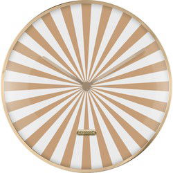 Wandklok Candy Swirl Dome - Bruin - Ø40cm
