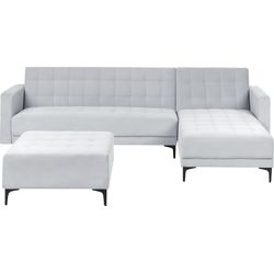 Beliani ABERDEEN - Modulaire Sofa-Grijs-Fluweel