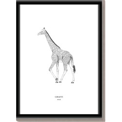Dierenposter Giraffe - A4