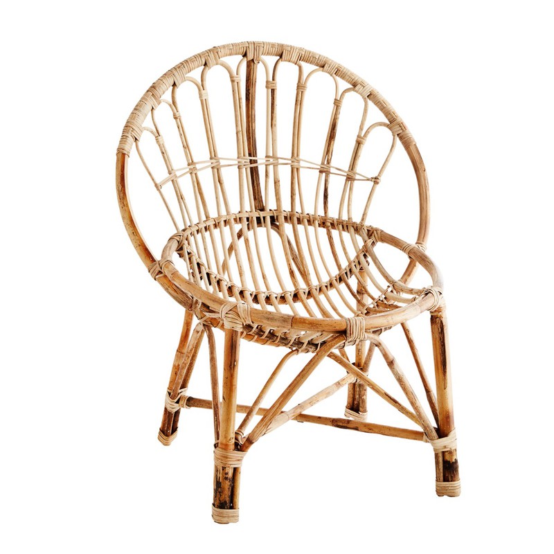 Madam Stoltz fauteuil bamboo naturel 63 x 61 x 67 - 