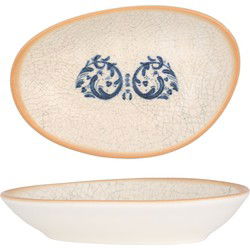 Bonna Serveerschaal - Viento - Porselein - 15x8.5 cm - set van 2