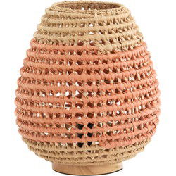 Light & Living - tafellamp - Kalipa - rood - rotan - nachtkastlamp - E27 - 1891794