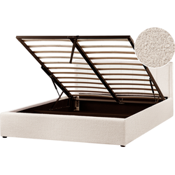 MONTLAUR - Bed met opbergruimte - Beige - 160 x 200 cm - Bouclé