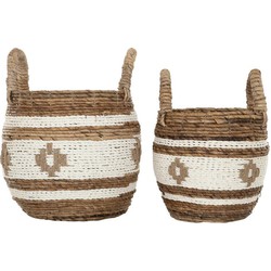 MUST Living Basket Cuzco, set of 2,37xØ28 cm / 41xØ36 cm