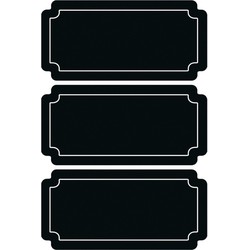 Krijtbord etiketten/stickers - 18x stuks - herschrijfbaar Keuken label - Weckpotten
