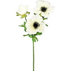 Greenmoods Kunstbloem Anemoon Vertakt - Kroonanemoon - Anemone multifida - Nep plant - 1 Stuk - 56cm - Wit