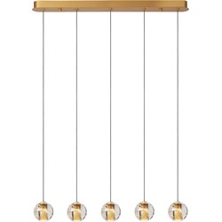 Colinda hanglamp LED Dimb. 5x3,5W 2700K mat goud / messing