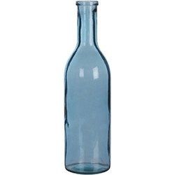 Decoratiefles / glazen fles blauw 50 x 15 cm - Vazen