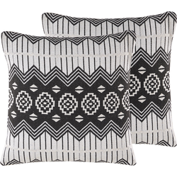 CARDAK  - Sierkussen set van 2 - Wit - 45 x 45 cm - Katoen