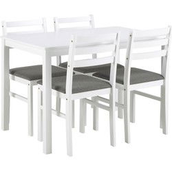Eettafel Rechthoek Wit - 110x70x74,5cm - Lovund