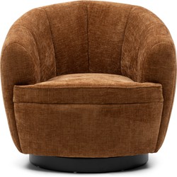 Riviera Maison The Countess Swivel Armchair, montmartre weave, maroon brown