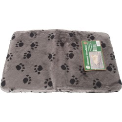 Kussen voor draadkooi grijs/paw 75x47 cm anti slip