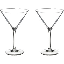 Set van 8x stuks cocktailglazen/martiniglazen van 210 ml - Drinkglazen