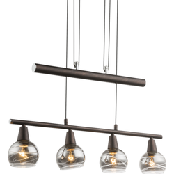 Klassieke hanglamp Isla - L:60cm - E14 - Metaal - Brons