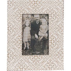 Clayre & Eef Fotolijst Wit Beige Hout