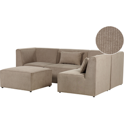 Beliani LEMVIG - Modulaire Sofa-Beige-Corduroy