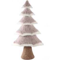 PTMD Decoratieve Kerstboom Daryan - 40x18x80 cm - Schuim - Creme