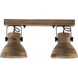 Hang-/wandlamp Ilanio - Hout - 50x17x25cm - 2L