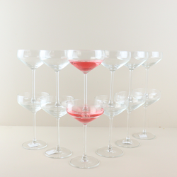 OTIX Champagnecoupe Glazen - 12 Stuks - Glas - Champagneglazen - Pornstar Martini Glazen - Cocktailglazen