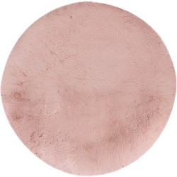 Heaven Fluffy Soft - Vloerkleed Hoogpolig - Effen Tapijt - Roze- 160 CM ROND